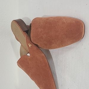 Tory Burch  leather dessert spice color mules.